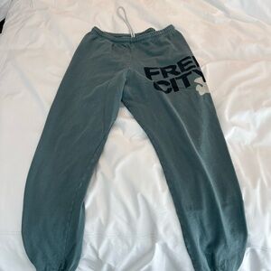 FREE CITY Green Sweatpants